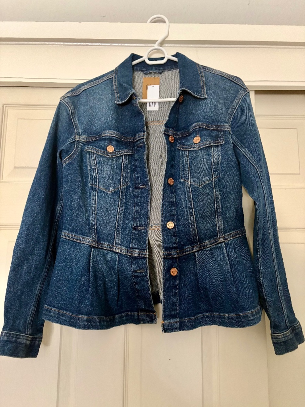 GAP Denim Peplum Jacket